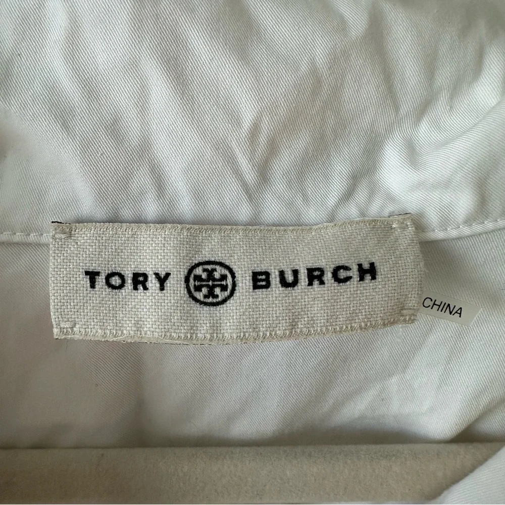 Tory Burch diamond-stitch poplin tunic SZ US 10 - Picture 7 of 12